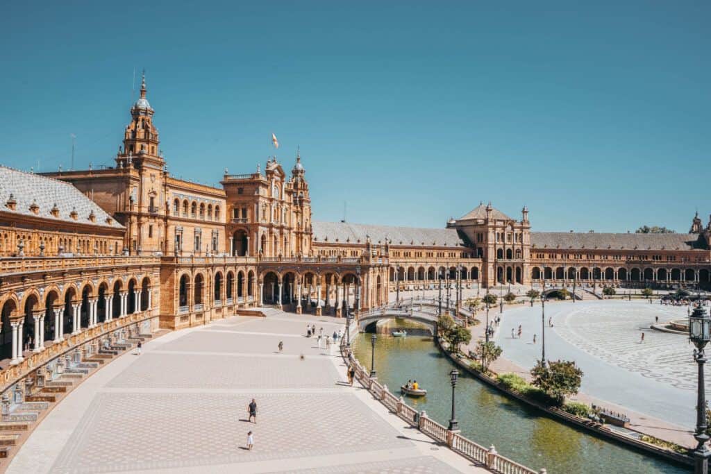 Historic Plaza de España in Seville, a must-see cultural attraction in Spain.