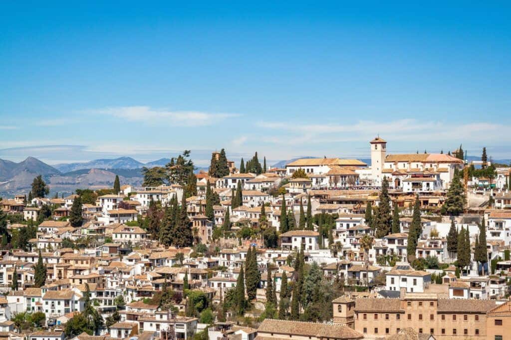 Alhambra and Granada city view, perfect for private day trips from Malaga.